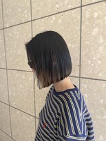 シャルティア 岩国(SHALLTIA)&nbsp;ぱつっとボブ【岩国ケアブリーチ】【岩国ダブルカラー】