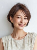Heart's美人設計と白髪ぼかし専門店 青山表参道店 脱白髪染め/ショートヘア【ハーツ】&nbsp;白髪ぼかし脱白髪染め似合わせショートボブ40代50代60代