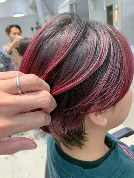 テトヘアー(teto hair) グラデーションカラー、デザインカラー、ピンクパープル