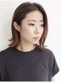 切りっぱなし×インナーカラー