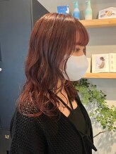 ホーム(HOME) ダブルカラーオレンジベージュカラーブリーチシンプルストレート