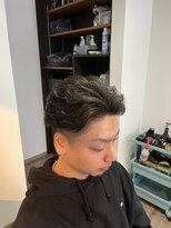 ニコ ヘアリラクゼーション(Nico hair relaxation) オールバックツイストスパイラルかき上げ束感黒髪メンズ