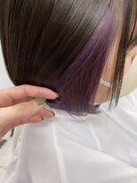 アオアクア バイ グルグル 小岩店(ao akua by GULGUL)&nbsp;○ボブ×パープルイヤリング○