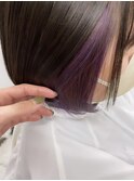 ○ボブ×パープルイヤリング○