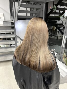 ヘアー アイス 御器所本店(HAIR ICI) 20代30代40代ダブルカラーミルクティーアッシュ透明感カラー
