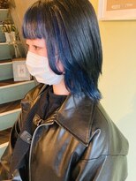 ヴィッカ ヘアーアンドメイク(vikka. hair and make) 顔まわりのブルーカラー