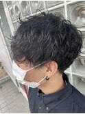 波巻きパーマ
