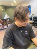 【merci古河店】縛れる前下がりパーマ