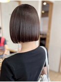 小顔ボブ×美髪[ぱつっとボブ/縮毛矯正/横浜韓国]