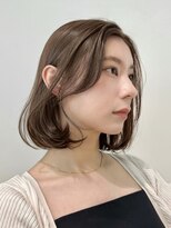 ノイ(noi)&nbsp;顔周りレイヤーカットグレージュカラーくびれボブベージュカラー