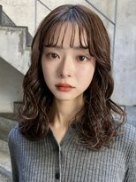 メゾンアクア 表参道(Maison ACQUA)&nbsp;＋ウェーブミディアム似合わせカットミディアムパーマボブパーマ