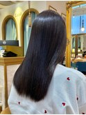 メルティカラーフェミニンロング似合わせカット髪質改善縮毛矯正