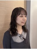 ☆ロングパーマくるくるパーマレイヤーカット顔まわりカット
