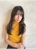 大人美人艶カラーベージュ小顔カット透明感レイヤーロング