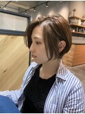 前髪なしショート