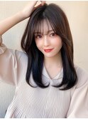 2wayバングでイメチェン!顔まわりレイヤーくびれヘアが人気
