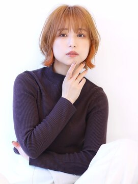 オーロ 塚口店(ORO) 夏アプリコットオレンジ外ハネボブ