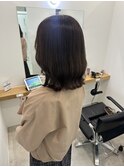 ボブ+オリーブカラー