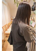 ニコ ヘアー(nico hair) 縮毛矯正ありの、ぱつっとミディアム