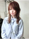 ★ハッシュカットシャギーレイヤーウルフカットハイレイヤー茶髪