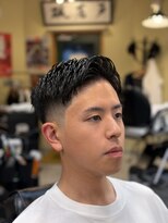 アパッシュ 東光店(Apache) アップバング×ミドルフェードスタイル