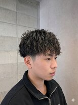 ワンワンオー バーバーショップ コンチネンタル(@110 BARBER SHOP continental)&nbsp;韓国風ナチュラルマッシュ韓国風コンマヘアツーブロックショート
