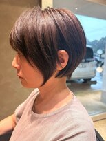 ナチュラル ヘアーデザイニング(Natural hair designing)&nbsp;前下がりショート×やわらかブラウンで横顔美人/骨格補正カット