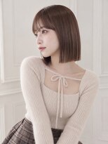 ユーフォリア エヌ 池袋サンシャイン通り店(Euphoria +n)&nbsp;切りっぱなしボブショコラブラウンサイドバング