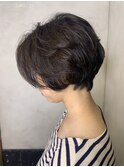 マニッシュショートネイビーカラー フレンチボブ