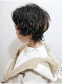 ミックスウェーブ_毛先パーマ ことりベージュ