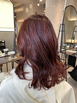 トハコ(&haco)&nbsp;ブリーチなしでローズレッド☆