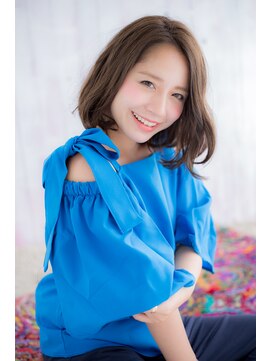 ヘアアンドビューティー ミック(Hair & Beauty miq) 大人かわいい♪アシンメトリーくせ毛風カールAラインボブc1