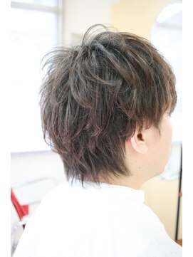 ヘアーノッキン(hair knock’n) メンズツーブロック×ハーフ（ハチ上）パーマ