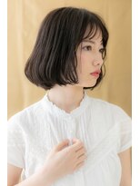 モッズヘア 上尾西口店(mod's hair) フリンジバング抜け感黒髪センター分けボブ311Z上尾20代30代40代
