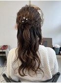 〈guri〉お呼ばれ♪お花なハーフアップ♪