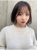インナーグレージュ/マチルダボブ/前髪/ピンクベージュ/錦糸町
