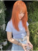 透けるオレンジカラー