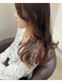 haru  インナーカラー　ピンクブラウン　久留米