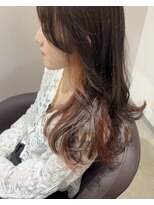 ミリ 久留米(miri..)&nbsp;haru  インナーカラー　ピンクブラウン　久留米