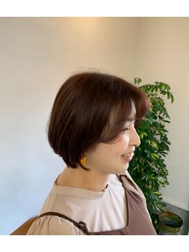 ヨハク(Yohaku) ピンクブラウン×ショートボブ