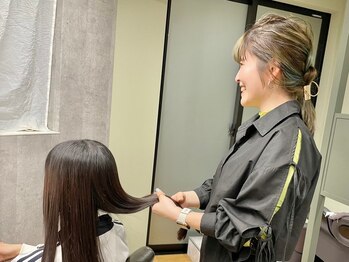 カームバイリコ 学芸大学(calm by liko)の写真/[女性スタイリストのみ]1人のスタイリストが最初から最後まで♪居心地良い空間でお客様の理想を叶えます◇