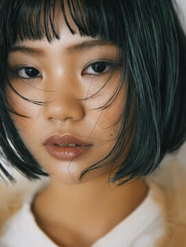 ファースト 吉祥寺(FIRST KICHIJOJI) グリーン地毛ハイライト ラフボブ【FIRST】吉田京介