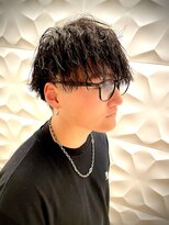 銀座マツナガ 浅草店&nbsp;黒髪短髪/ツイストパーマ/ツーブロマッシュ