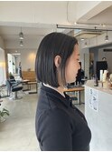 切りっぱなしボブ