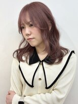 ユーフォリア 渋谷グランデ(Euphoria SHIBUYA GRANDE)&nbsp;ピンクベージュ　ウェーブ　レイヤー　顔周り