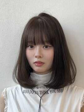 ロンドブルーム 天神大名店(Lond Bloom) ミディアムレイヤー韓国ボブ髪質改善レイヤーボブ似合わせカット