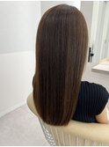 スモーキーベージュ透明感セミディー