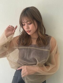 エテレ(etele)の写真/お悩みに合わせた縮毛矯正♪今までとは違う手触りになるので、まっすぐすぎないナチュラルな仕上がりに！
