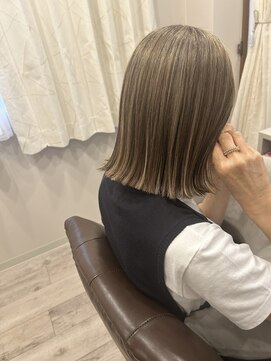 カミノワ(kaminowa) 白髪率70%おすすめヘア/神戸/三宮/脱白髪染め/白髪ぼかし/