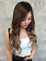 エスト 大阪梅田(EST)&nbsp;レミー100%高級人毛/53cm☆シールエクステ60枚+ブリーチカラー